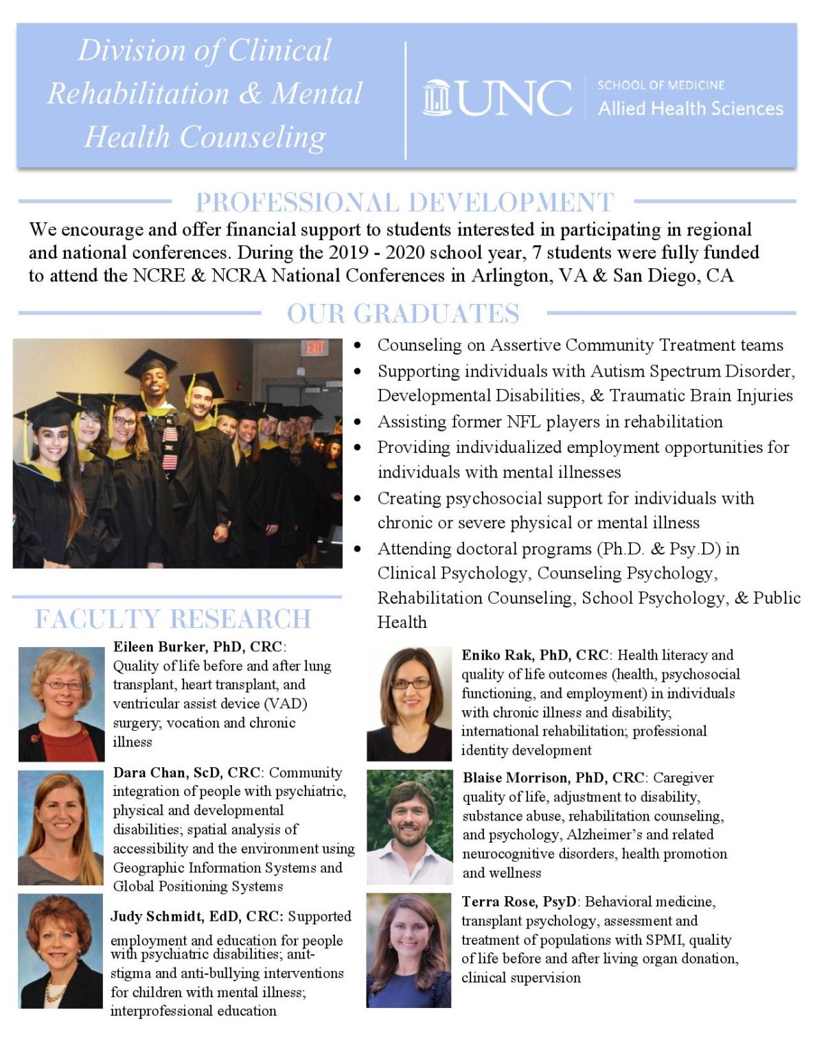 UNC Clinical Rehabilitation & Mental Health Counseling Program